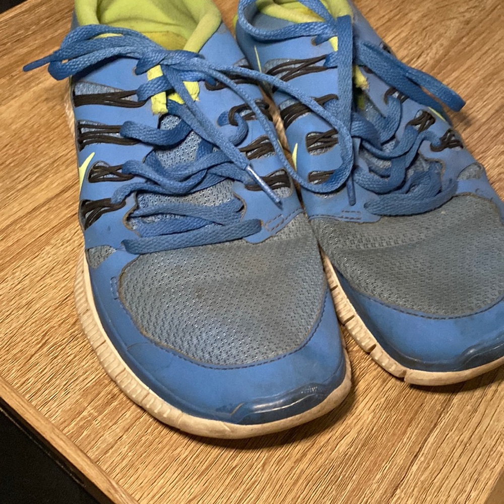 Blue and Green  Nike Free